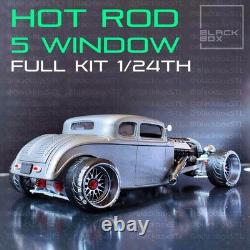 116 Scale 5 Window Coupe Hot Rod Full Model Kit-Unnasembled & Unpainted