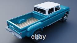 116 scale 3D printed 65 Chevrolet k10 crew cab dually truck kit