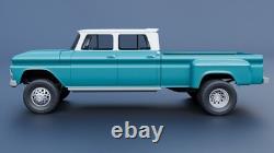 116 scale 3D printed 65 Chevrolet k10 crew cab dually truck kit
