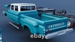 116 scale 3D printed 65 Chevrolet k10 crew cab dually truck kit