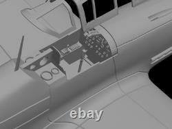 118 Kawasaki Ki-100 Tony Radial Engine Model Kit-Disassembled and Unpainted