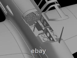 118 Kawasaki Ki-100 Tony Radial Engine Model Kit-Disassembled and Unpainted