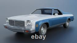 125 Scale 3D printed 74 Chevrolet El Camino model kit 125 Scale 3D printed 74 Chevrolet El Camino model kit