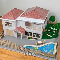 130 DIY Unassembled Villa Building Scene Model Yard PVC Display Model Kits Set