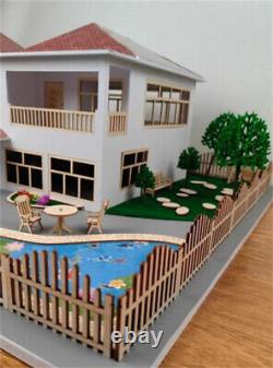 130 DIY Unassembled Villa Building Scene Model Yard PVC Display Model Kits Set