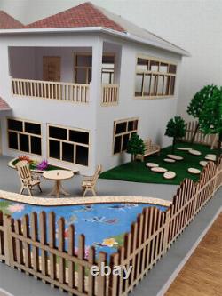 130 DIY Unassembled Villa Building Scene Model Yard PVC Display Model Kits Set