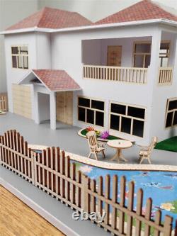 130 DIY Unassembled Villa Building Scene Model Yard PVC Display Model Kits Set