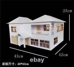 130 DIY Unassembled Villa Building Scene Model Yard PVC Display Model Kits Set