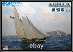 Details about   America 1851 wood ship Kit 1/72 Scale wooden ship model kit unassembled 