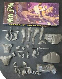 1962 Aurora Wolf Man Monster Model Kit In Original Box Unassembled See Photos