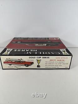 1966 Jo Han Cadillac Hearse Gold Cup S Original Issue Built Up Model Kit Read