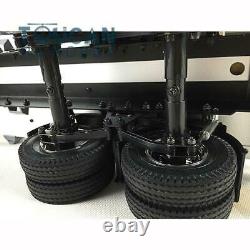1/14 2Axle Hercules 140406 RC Tractor Flat Bed Lorry Trailer Post Chain
