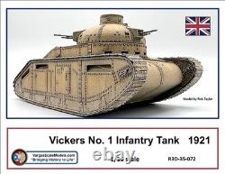 1/16 British Vickers No. 1 Infantry Tank 1921 3D Resin Kit VSC, Takom, Meng