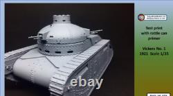 1/16 British Vickers No. 1 Infantry Tank 1921 3D Resin Kit VSC, Takom, Meng