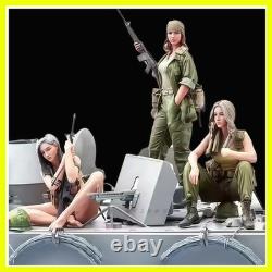 1/16 resin model GK, 3 female soldiers, unassembled and unpainted kit