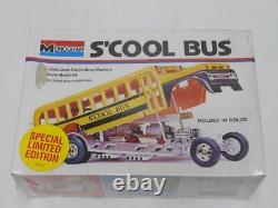 1/24 Monogram Scool School Bus Dragster Drag Machine Plastic Model Kit NOS 8290