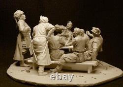 1/24 Resin Figures Writting a Letter 7 Figures WithScene Unassembled Unpainted