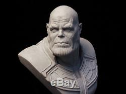 1/2 Unpainted Thanos Bust Resin Model Statue GK Unassembled