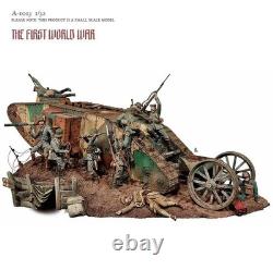 1/32 Resin figure model kits DIY resin soldier (10 Soldiers + Tanks + Platforms)