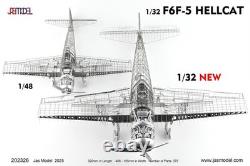 1/32 US NAVY WWII Carrier Fighter F6F-5 Hellcat PE Model JasModel 202326