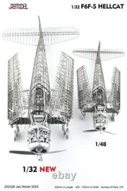 1/32 US NAVY WWII Carrier Fighter F6F-5 Hellcat PE Model JasModel 202326