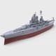 1/350 Model USS New Mexico Class Mississippi (BB-41) 1945 Battleship Full Hull