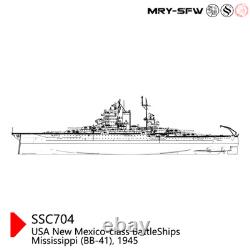 1/350 Model USS New Mexico Class Mississippi (BB-41) 1945 Battleship Full Hull 1/350 Model USS New Mexico Class Mississippi (BB-41) 1945 Battleship Full Hull