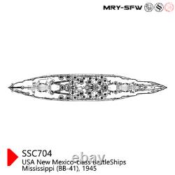 1/350 Model USS New Mexico Class Mississippi (BB-41) 1945 Battleship Full Hull