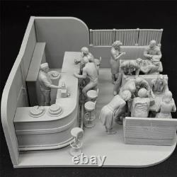 1/35 American restaurants in 1950s RESIN FIGURE MODEL KIT Unassembled Unpainted