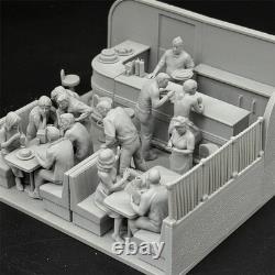 1/35 American restaurants in 1950s RESIN FIGURE MODEL KIT Unassembled Unpainted