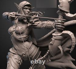 1/6 36cm Sylvanas Windrunner Unpainted Resin Model Kits Unassembled 3D Printed