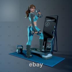1/6 Scale 29cm Fitness Girl Unpainted Resin Model Kits Unassembled 3D Printed