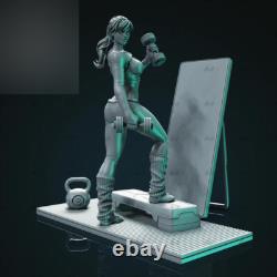 1/6 Scale 29cm Fitness Girl Unpainted Resin Model Kits Unassembled 3D Printed