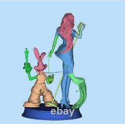 1/6 Scale 31cm Beauty And Rabbit Unpainted Resin Model Kits Unassembled 3D