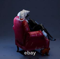 1/8 1/6 Black Cat Woman 3D Print Figure Model Kits Unpainted Unassembled GK