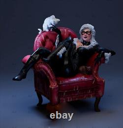 1/8 1/6 Black Cat Woman 3D Print Figure Model Kits Unpainted Unassembled GK