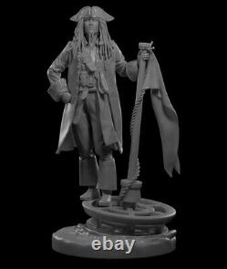1/8 1/6 Jack Sparrow 3D Print Figure Model Kits Unpainted Unassembled Garage Kit