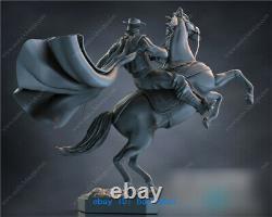 35cm Zorro On Horse Resin Model Kits Unpainted 3D Printing Unassembled
