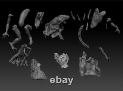 40cm Unpainted and unassembled Alien Xenomorph Diorama 3D Printed Resin Kit