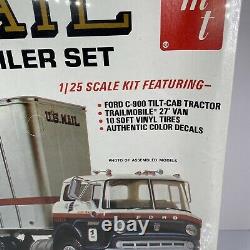 AMT U. S. MAIL TRACTOR-TRAILER SET 125 Scale Model Kit Sealed Rare Hobby T549