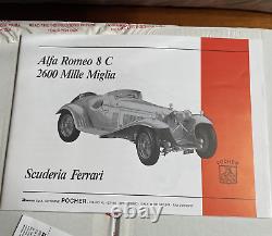 Alfa Romeo 8C-2600 Mille Miglia 1934 Pocher 18 scale Unassembled Model Kit#81