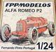 Alfa Romeo P2 Campari 1924 French gp winner FPPM 1/24th unassembled model kit
