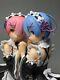 Anime Ram & Rem Unpainted GK Model Resin Kits Toy Action Figure Unassembled Doll