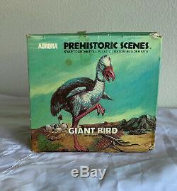 Aurora Prehistoric Scenes Giant Bird model kit with box & Inst. Unassembled. 1972
