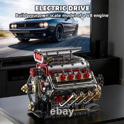 Authentic V8 Engine Model Kit 1176 PCS with USB Rechargeable Motor for Adults