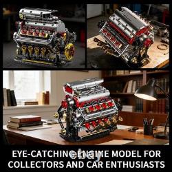 Authentic V8 Engine Model Kit 1176 PCS with USB Rechargeable Motor for Adults