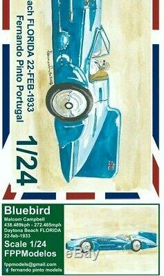 BLUEBIRD Record 1933 Malcom Campbell FPPM 1/24 unassembled model kit