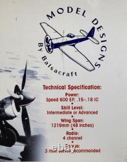 Balsacraft Model Designs Focke Wulf Fw-190a R/C Balsa Model Kit Pristine NIB