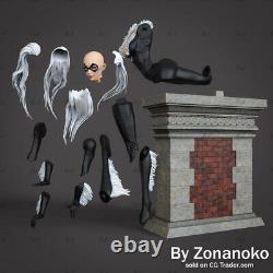 Black Cat Sexy Ver Unassembled Unpainted 3D Printing Resin Model Kits Garage Kit