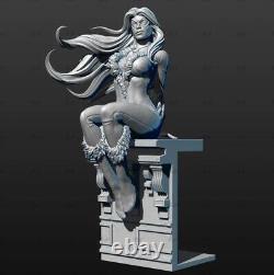 Black Cat Unpainted Resin Model Kits Unassembled 3D Printed 1/6 Scale 28cm